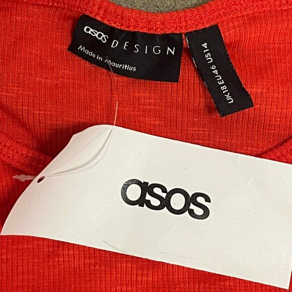 ASOS Details Tank Top NWT Cropped Size 14US Ribbed Muscle Racerback Y2K Style - Picture 3 of 6